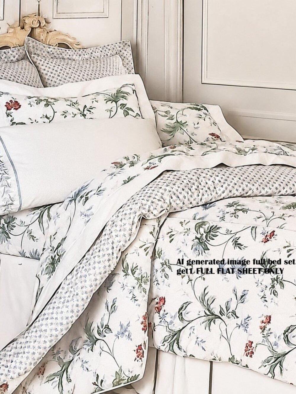 Wamsutta Cotton Elite Pinpoint Francesca Full Flat Sheet 81x96